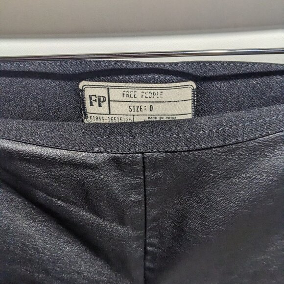 FREE People | Lana Vegan Leather Legging in Black - Picture 4 of 13